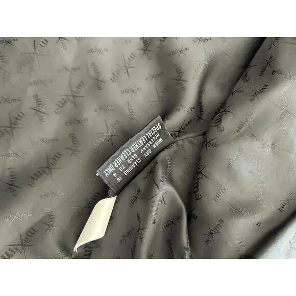 Vintage Wilsons Leather Maxima Black Zip Up Leather Moto Biker Jacket Womens M - Picture 8 of 10